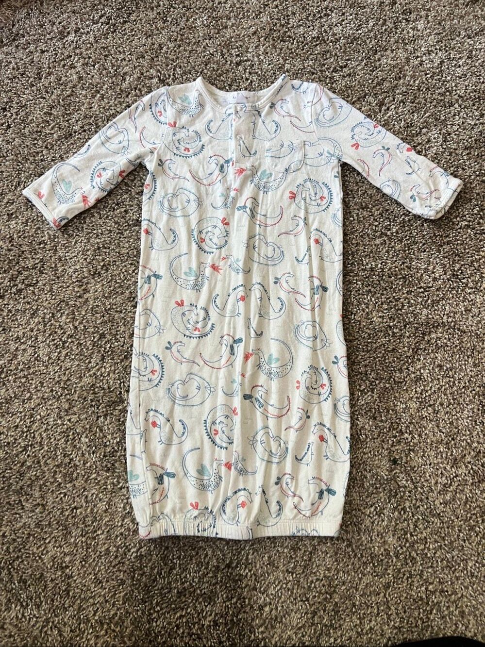 Angel Dear Sleep Gown Size 0-3 Month 95% Bamboo 5% Spandex